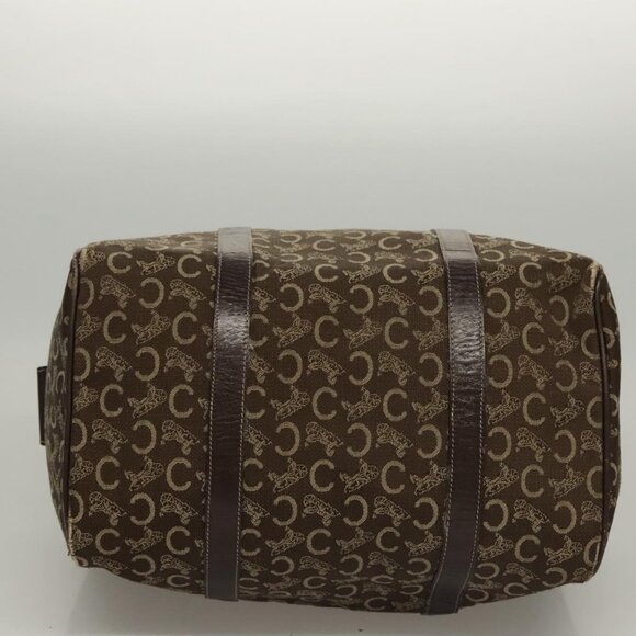 CELINE C Sulky Boston Bag Canvas Brown Gold Auth ep8383 - Picture 6 of 16